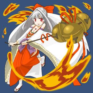 ponkanさんのゲームに登場するモンスターのイラスト(巫女モンスター)への提案