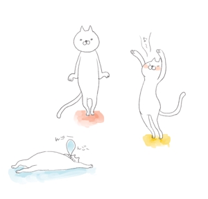 micco (mioricco)さんの2足歩行の猫のイラストへの提案