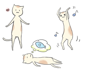 とうにゅー ()さんの2足歩行の猫のイラストへの提案