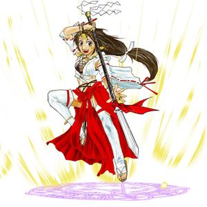 はるたけ ()さんのゲームに登場するモンスターのイラスト(巫女モンスター)への提案