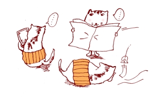 arc design (kanmai)さんの2足歩行の猫のイラストへの提案