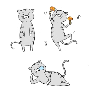 h_matsuno ()さんの2足歩行の猫のイラストへの提案