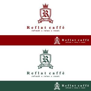 take5-design (take5-design)さんのフレッシュジュースの「Reflat caffe」カフェのロゴへの提案