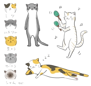 yoshie (shioneru)さんの2足歩行の猫のイラストへの提案
