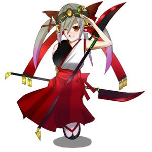 mamu (mamukuroa)さんのゲームに登場するモンスターのイラスト(巫女モンスター)への提案