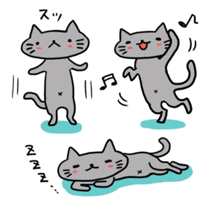 takatoshi55さんの2足歩行の猫のイラストへの提案