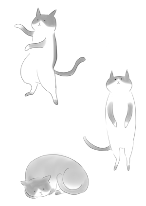 maria35さんの2足歩行の猫のイラストへの提案