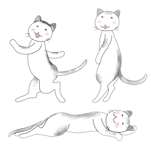 Runkumi (kurukuming)さんの2足歩行の猫のイラストへの提案