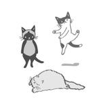 みずたまねこ (mizutamaneko)さんの2足歩行の猫のイラストへの提案