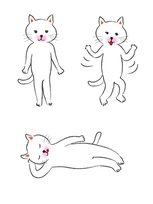 hiro_design ()さんの2足歩行の猫のイラストへの提案