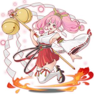 ひのじ ()さんのゲームに登場するモンスターのイラスト(巫女モンスター)への提案