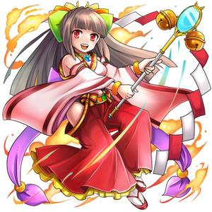 AM (as_as)さんのゲームに登場するモンスターのイラスト(巫女モンスター)への提案