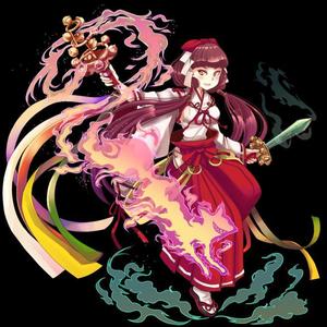 きねま (a-kinema)さんのゲームに登場するモンスターのイラスト(巫女モンスター)への提案