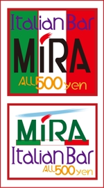 石上　因 (a2g_A2)さんの500円イタリアンバル「MIRA」のロゴへの提案
