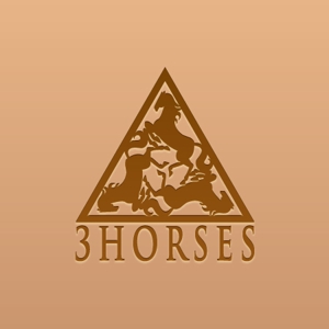 yoko45yokoさんの乗馬用品のウエブショップの「３HORSES」のロゴへの提案