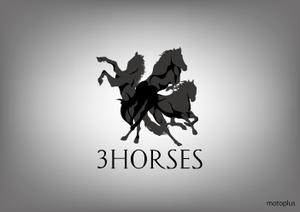motoplus (motoplus)さんの乗馬用品のウエブショップの「３HORSES」のロゴへの提案