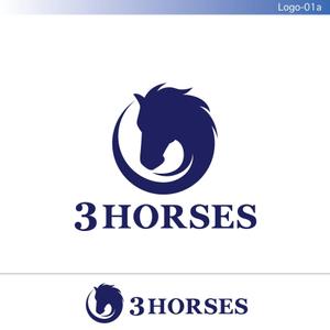 fs8156 (fs8156)さんの乗馬用品のウエブショップの「３HORSES」のロゴへの提案