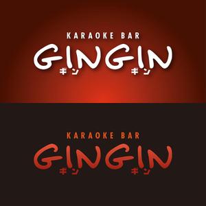 BH3 design (bh3_design)さんのKARAOKE BAR「GIN×GIN」のロゴへの提案