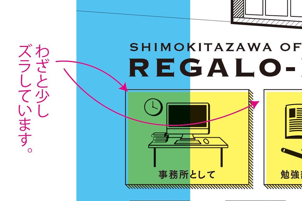 下北沢レンタルオフィスの新規利用者募集のチラシ