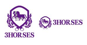 FISHERMAN (FISHERMAN)さんの乗馬用品のウエブショップの「３HORSES」のロゴへの提案