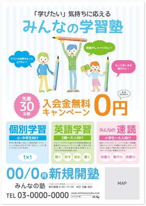 sync design (sync_design)さんの学習塾　「みんなの学習塾」のチラシへの提案