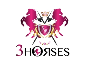 田中 (maronosuke)さんの乗馬用品のウエブショップの「３HORSES」のロゴへの提案