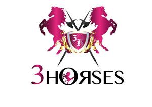 田中 (maronosuke)さんの乗馬用品のウエブショップの「３HORSES」のロゴへの提案