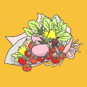 HaHa (hahaseiko)さんの野菜のブーケや野菜のアレンジメントのイラストへの提案