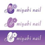 yoko45yokoさんのネイルサロン「miyabi nail」のロゴマークへの提案