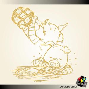 GAP STUDIO ()さんの新しくオープンするビストロの豚のイラストへの提案