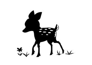 ハリネズミ ()さんのバンビ（鹿）のシルエットタイプのイラスト作成への提案