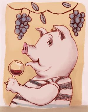 shino (shinowada)さんの新しくオープンするビストロの豚のイラストへの提案