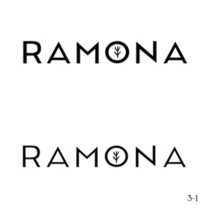 いとデザイン / ajico (ajico)さんのネットショップ　インポートアクセサリーセレクトショップ「Ramona」または「RAMONA」のロゴ（文字だけでOKへの提案