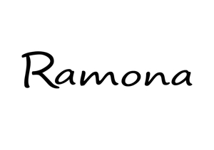 perles de verre (perles_de_verre)さんのネットショップ　インポートアクセサリーセレクトショップ「Ramona」または「RAMONA」のロゴ（文字だけでOKへの提案