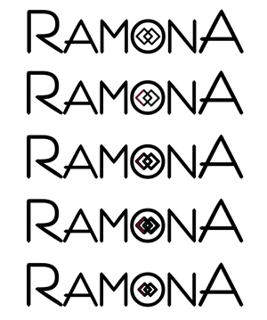 かよ (kayo0310)さんのネットショップ　インポートアクセサリーセレクトショップ「Ramona」または「RAMONA」のロゴ（文字だけでOKへの提案