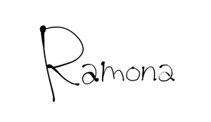 やさこ (boboco)さんのネットショップ　インポートアクセサリーセレクトショップ「Ramona」または「RAMONA」のロゴ（文字だけでOKへの提案