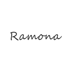 e-info (e-info)さんのネットショップ　インポートアクセサリーセレクトショップ「Ramona」または「RAMONA」のロゴ（文字だけでOKへの提案