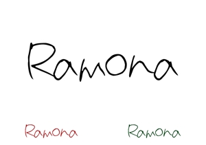 OKUDAYA (okuda_ya)さんのネットショップ　インポートアクセサリーセレクトショップ「Ramona」または「RAMONA」のロゴ（文字だけでOKへの提案