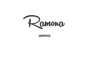 TT (andreinazerpa24)さんのネットショップ　インポートアクセサリーセレクトショップ「Ramona」または「RAMONA」のロゴ（文字だけでOKへの提案