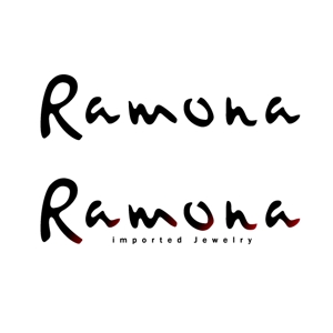 rummenthol (rummenthol)さんのネットショップ　インポートアクセサリーセレクトショップ「Ramona」または「RAMONA」のロゴ（文字だけでOKへの提案