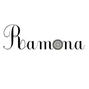 M DESIGN (MOMO_MA)さんのネットショップ　インポートアクセサリーセレクトショップ「Ramona」または「RAMONA」のロゴ（文字だけでOKへの提案