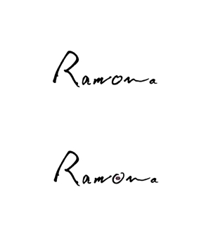 MORE_relax (pocari_atsusi)さんのネットショップ　インポートアクセサリーセレクトショップ「Ramona」または「RAMONA」のロゴ（文字だけでOKへの提案