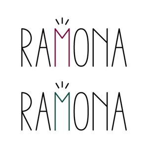 Bejikoさんのネットショップ　インポートアクセサリーセレクトショップ「Ramona」または「RAMONA」のロゴ（文字だけでOKへの提案