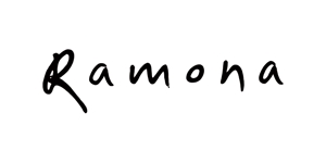 achamaさんのネットショップ　インポートアクセサリーセレクトショップ「Ramona」または「RAMONA」のロゴ（文字だけでOKへの提案