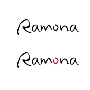 millmi (millmi)さんのネットショップ　インポートアクセサリーセレクトショップ「Ramona」または「RAMONA」のロゴ（文字だけでOKへの提案