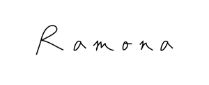 アケビヤ (dindi)さんのネットショップ　インポートアクセサリーセレクトショップ「Ramona」または「RAMONA」のロゴ（文字だけでOKへの提案