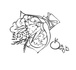 てがきや (tegakiya)さんの野菜のブーケや野菜のアレンジメントのイラストへの提案