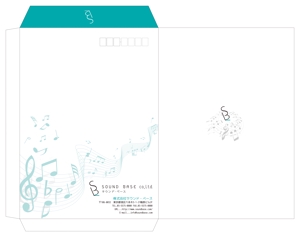 h-akikoさんの音楽事務所の封筒デザイン制作への提案