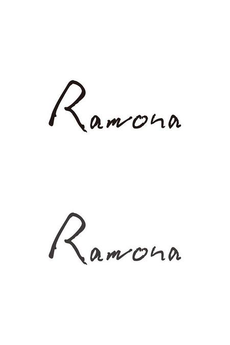 MORE_relax (pocari_atsusi)さんのネットショップ　インポートアクセサリーセレクトショップ「Ramona」または「RAMONA」のロゴ（文字だけでOKへの提案