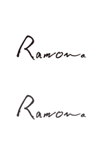 MORE_relax (pocari_atsusi)さんのネットショップ　インポートアクセサリーセレクトショップ「Ramona」または「RAMONA」のロゴ（文字だけでOKへの提案